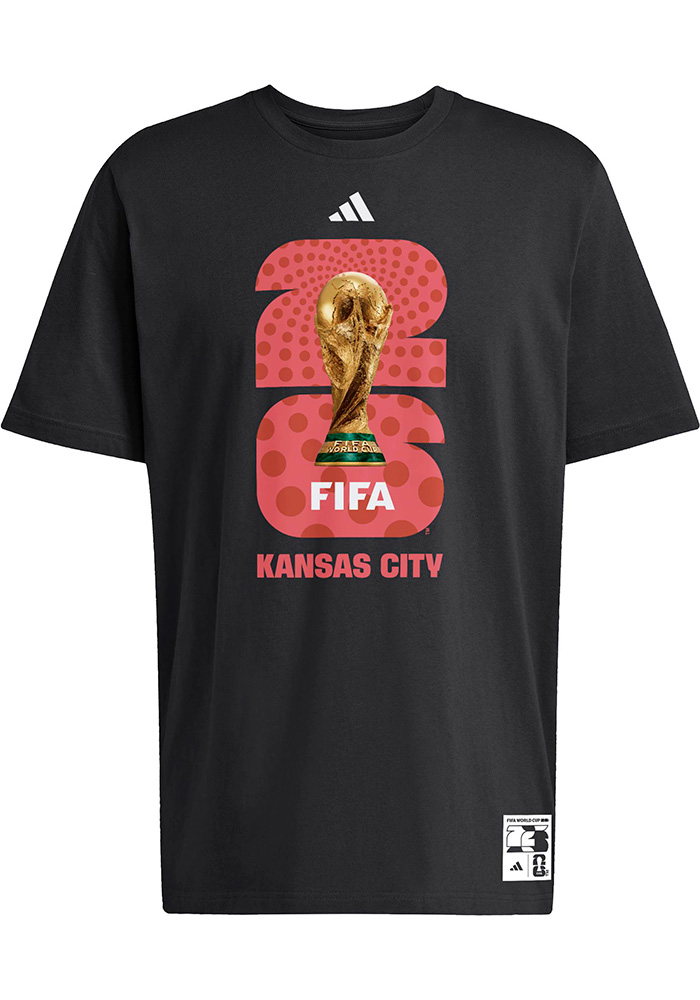  2022 FIFAワールドチャンピオンシャツ　L Adidas FIFA Kansas City BLACK World Cup Host City Short Sleeve T