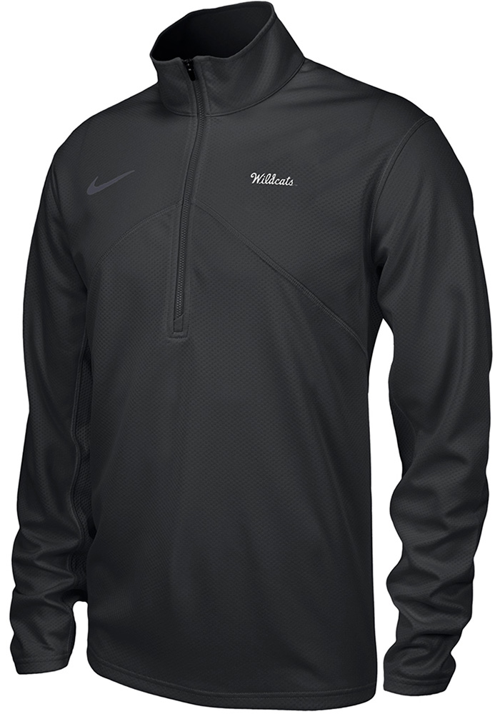 未使用 レプリカ セットアップ USAF パイロットトレーニングウェア サイズM Nike Mens BLACK K-State Wildcats DriFit Coach Long Sleeve Qtr Zip