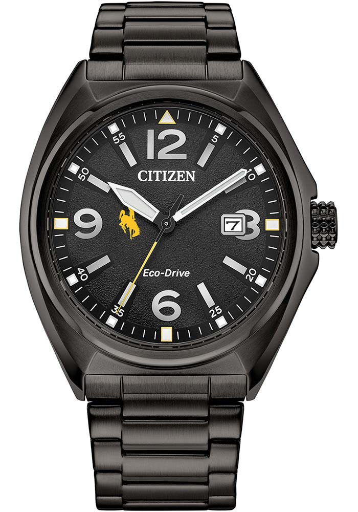 Wyoming Cowboys BLACK Eco-Drive Watch - 8613514