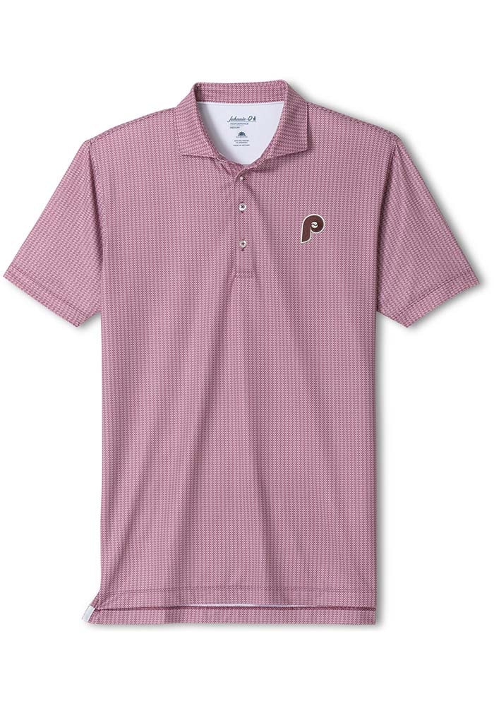 Johnnie O Philadelphia Phillies Mens MAROON Crosslink Short Sleeve