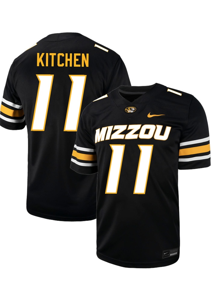 Langden Kitchen Missouri Tigers BLACK Football NIL Jersey - 87290984