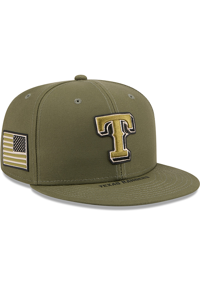 Texas Rangers Mens 2026 MLB Armed Forces Day 59FIFTY OLIVE New Era