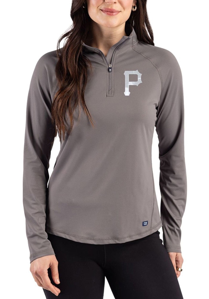 PP-「P」　PPP Pittsburgh Pirates Cutter and Buck Womens GRAPHITE Prospect Eco