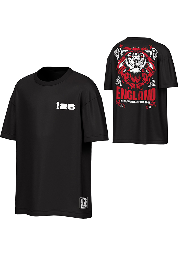 England National Team BLACK World Cup 26 Rally Short Sleeve T