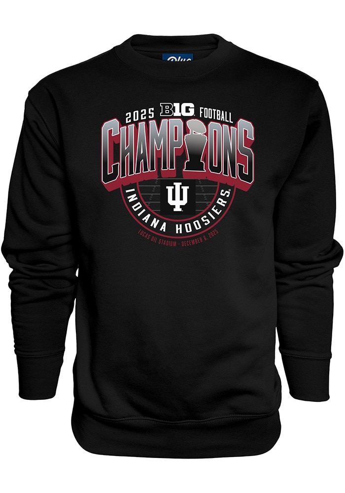 Blue 84 Indiana Hoosiers Mens BLACK 2025 Big Ten Champions Locker 