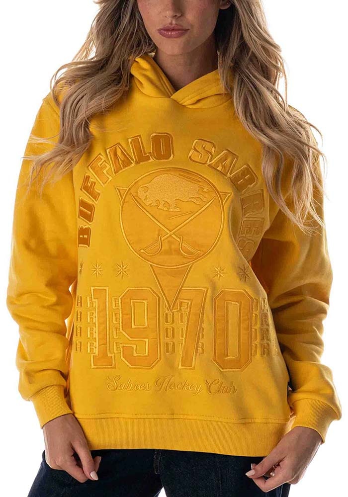 Buffalo Sabres Womens YELLOW Satin Hoodie - 94094186