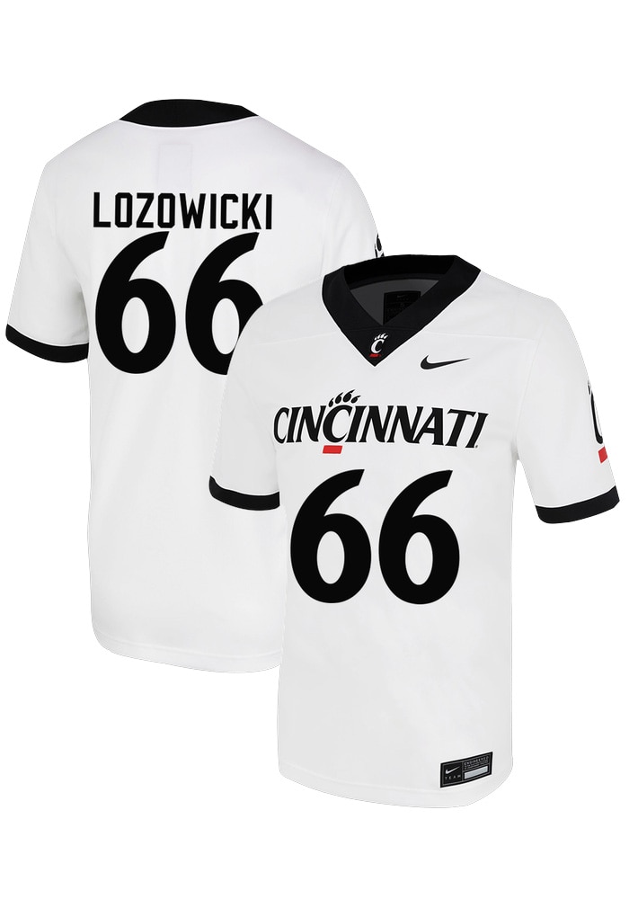 Xavier Lozowicki Cincinnati Bearcats White Football NIL Name And