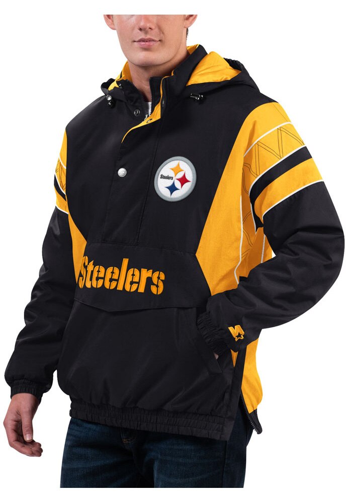 Starter Pittsburgh Steelers Mens Polyfill BLACK Pullover Jackets