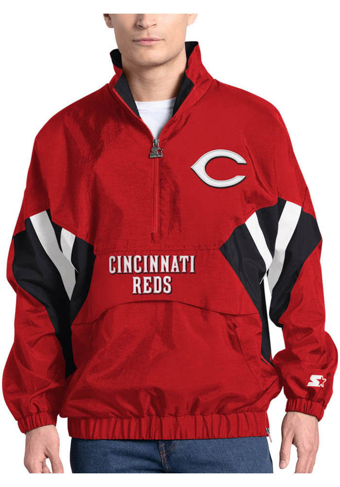 Starter Cincinnati Reds Mens Chief Red Pullover Jackets - 9437471