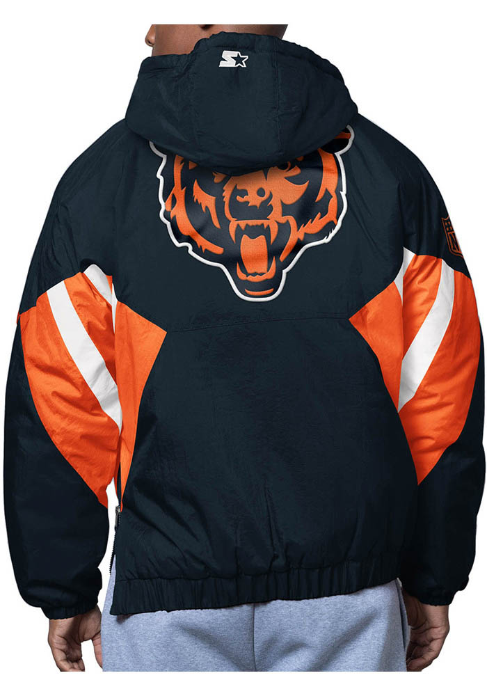 Starter Chicago Bears Mens The Line Up NAVY Pullover Jackets - 9439345