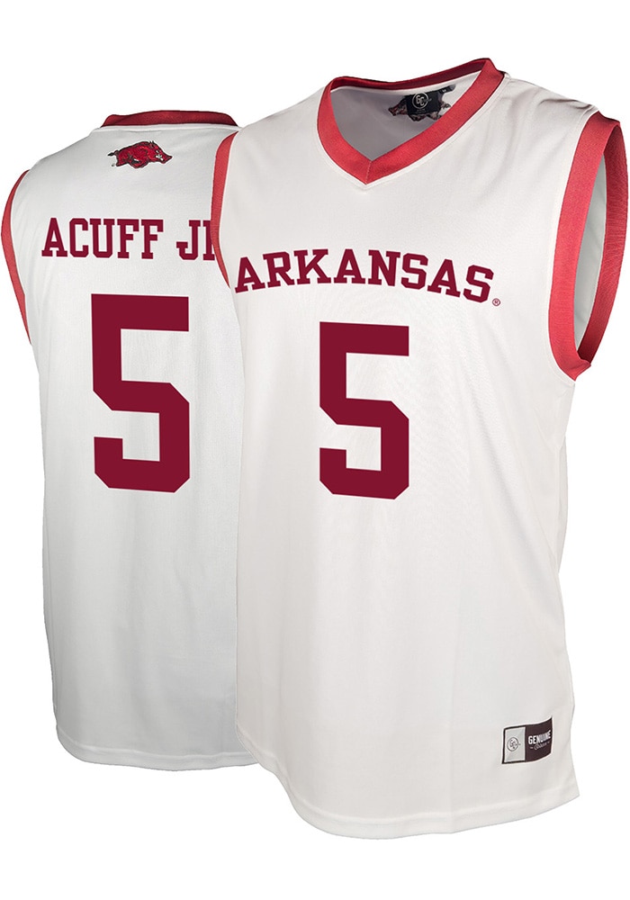 Darius Acuff Jr. Arkansas Razorbacks White NIL Jersey - 944233959