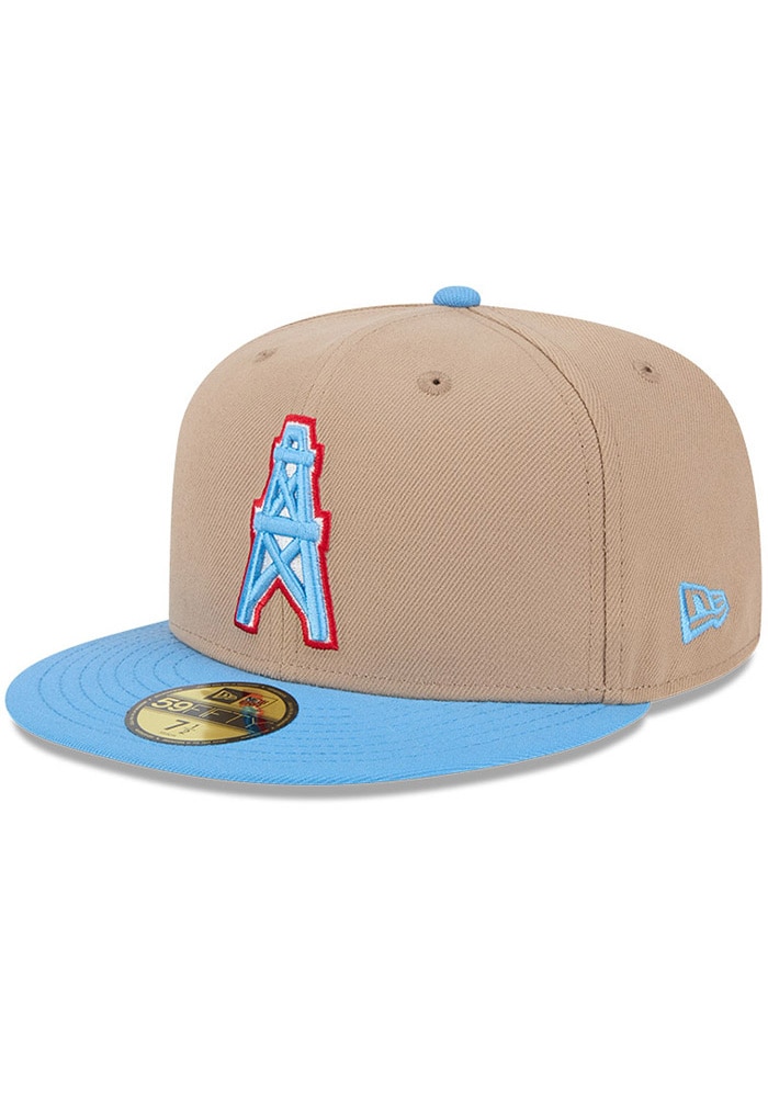 Houston Oilers Mens Evergreen 59FIFTY BROWN New Era Fitted Hat