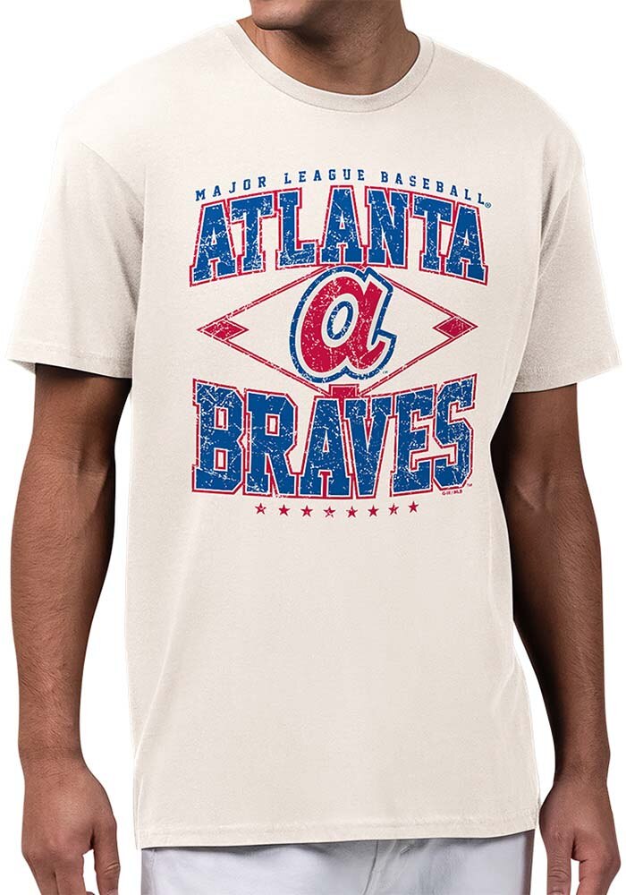 Starter Atlanta Braves CREAM Cooperstown Short Sleeve T Shirt