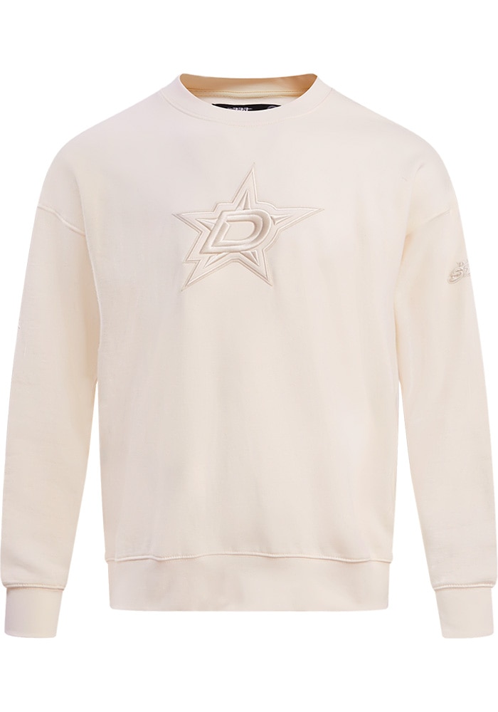 Pro Standard Dallas Stars Mens CREAM Neutral Long Sleeve Fashion