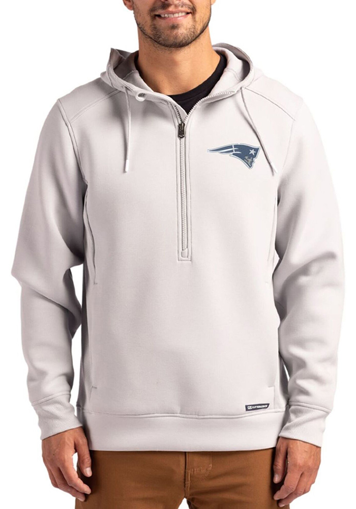 レッチリアンソニーグレーパーカー New England Patriots Mens Cutter and Buck LIGHTGREY NFL Rivalries