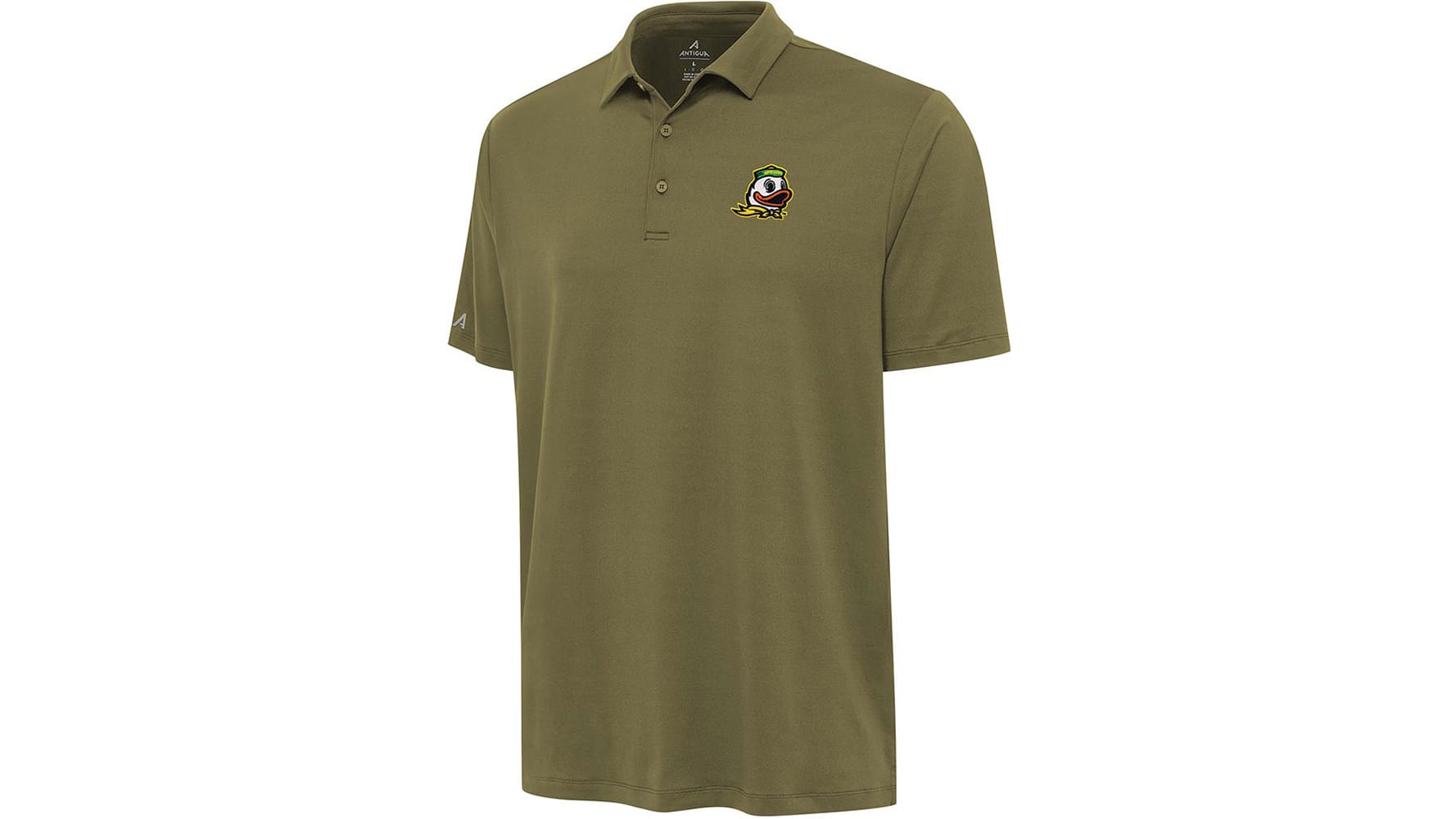 oregon ducks dress shirt Men's Antigua Black Oregon Ducks Porter Woven Tri-Blend Long Sleeve Button-Down Shirt Size: Small