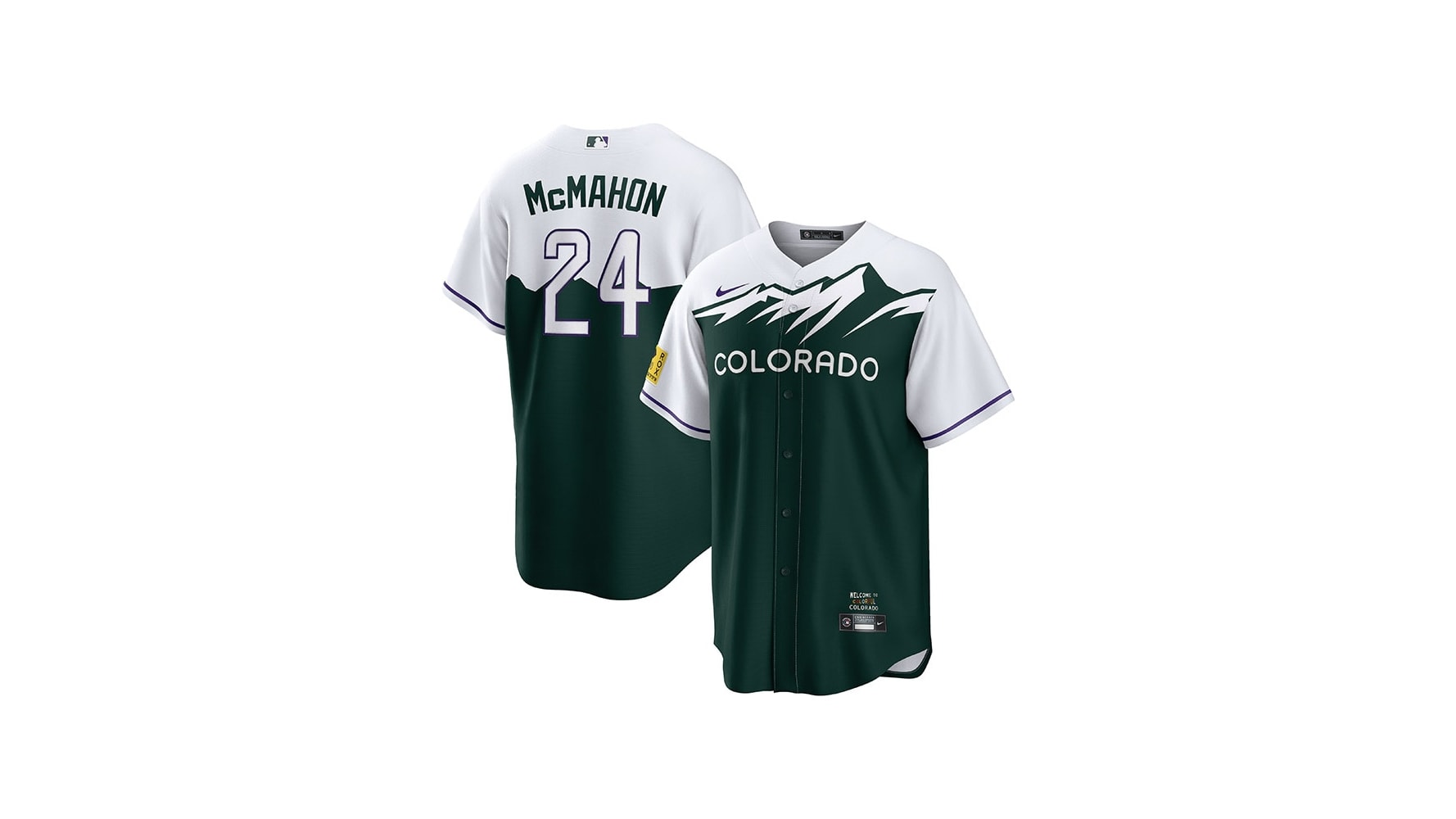 thumbnail image 2 of Larry Walker Colorado Rockies Majestic Home White Jersey - Men's With Team Patch 2 of 6