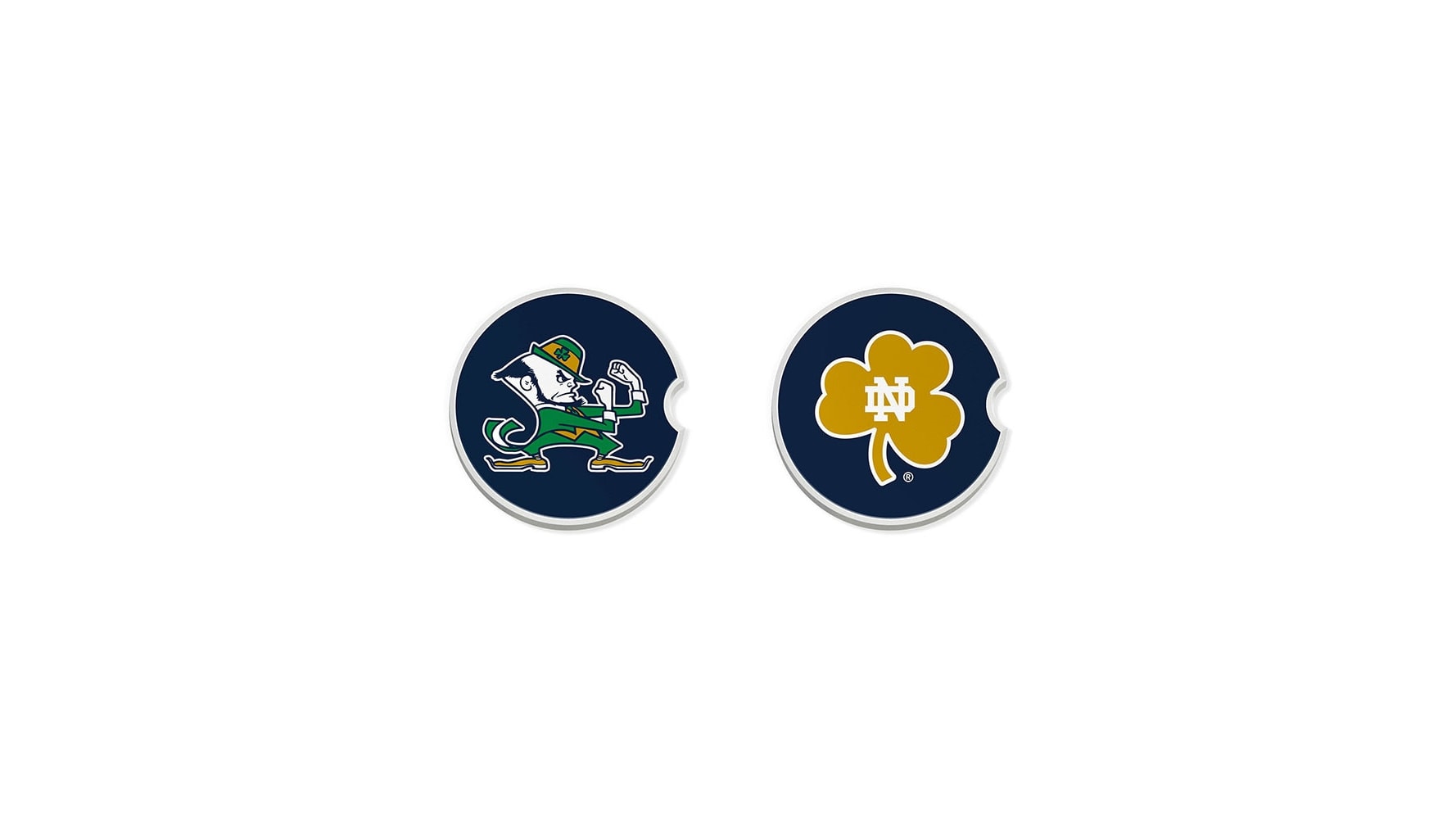 thumbnail image 2 of Notre Dame Fighting Irish Chrome License Plate Frame Screw Caps – NCAA Car & Truck Accessory 2 of 5