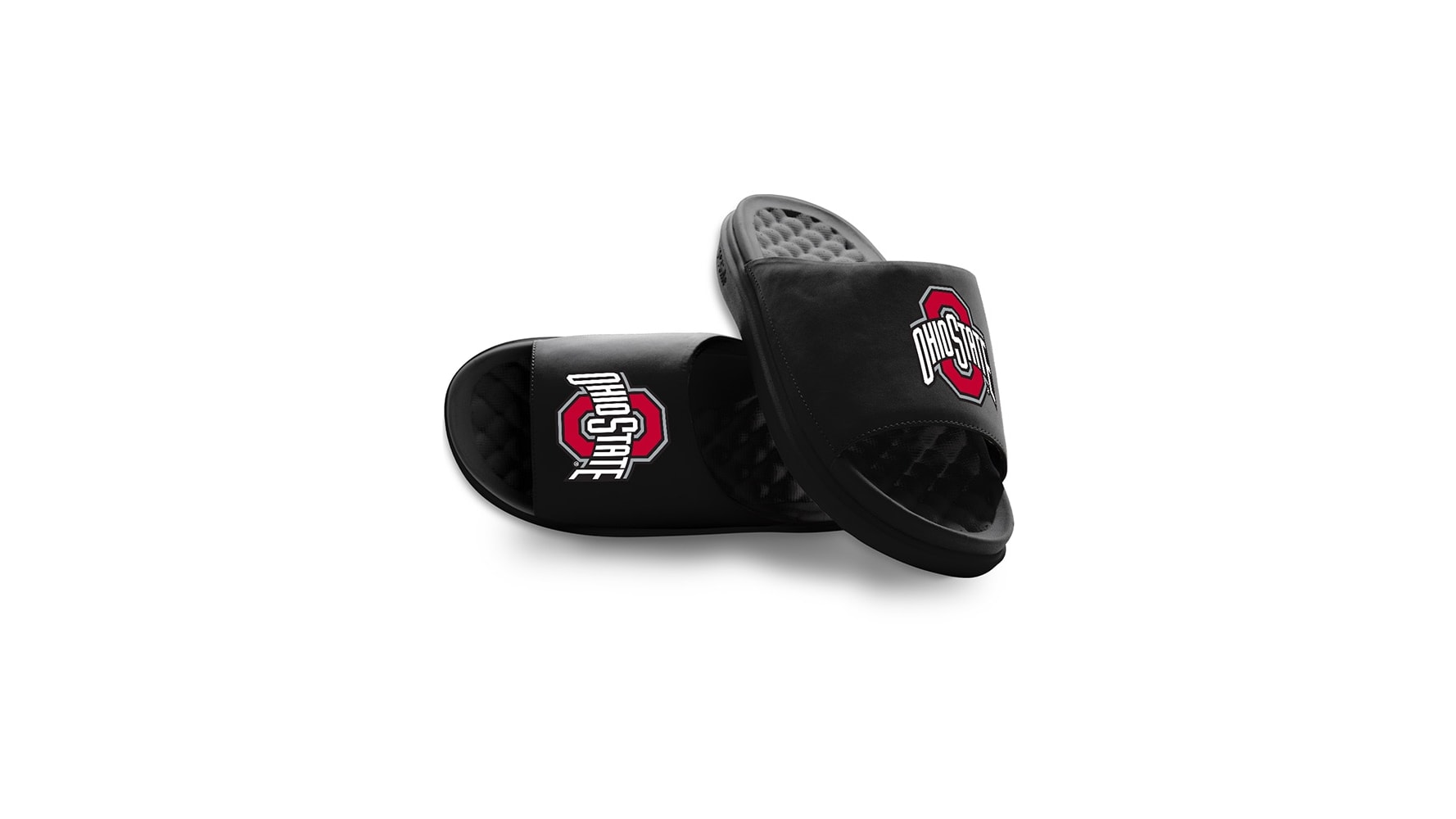 Nike Ohio State Buckeyes Offcourt Mens Black Red Slides Beach DD0534-001 Ohio State Buckeyes Footwear | Ohio State Buckeyes Shoes  main image 3