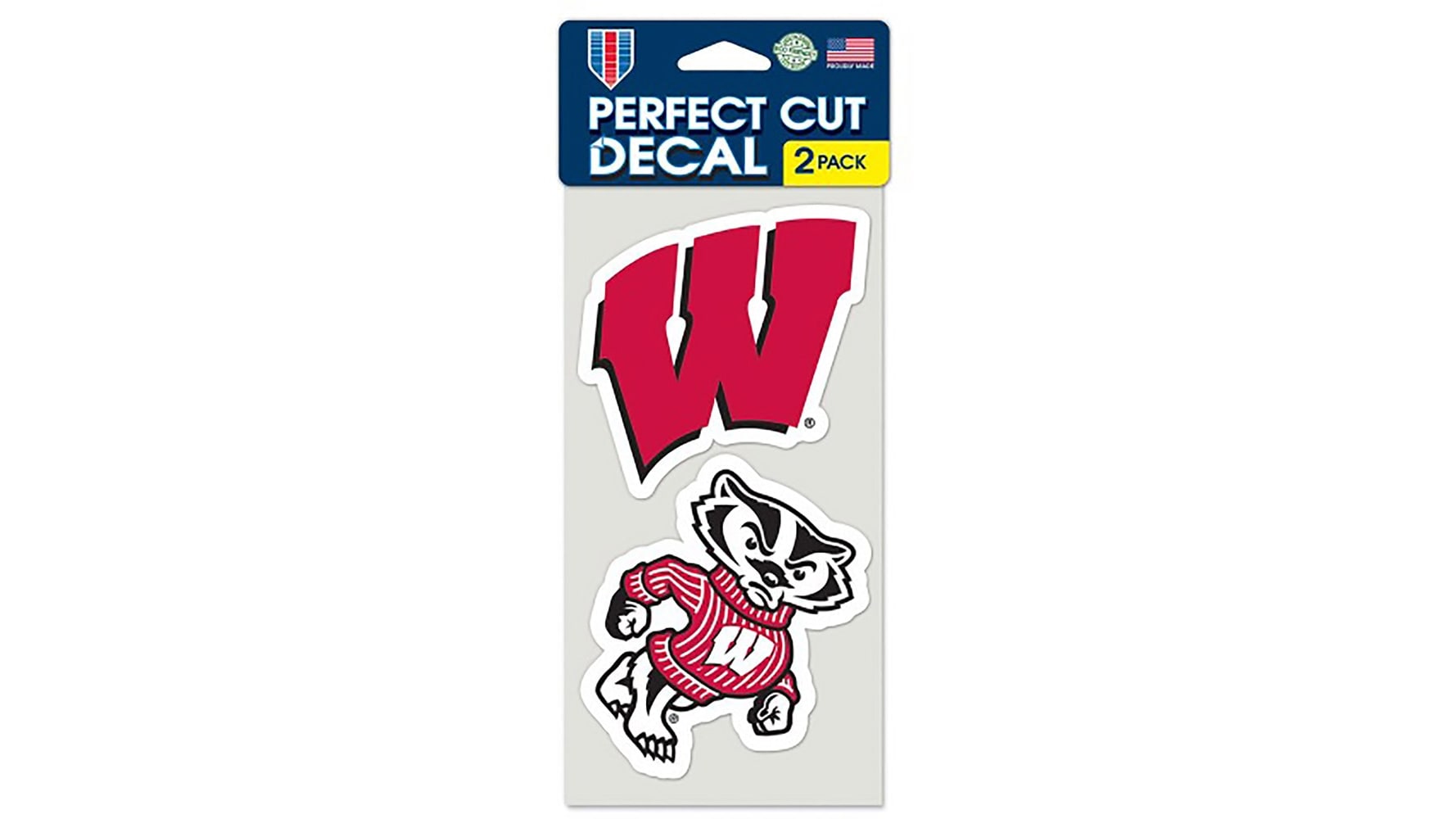 Wisconsin Badgers Heartbeat Decal – 8.5 Inch – Red Or White – Car Laptop Sticker