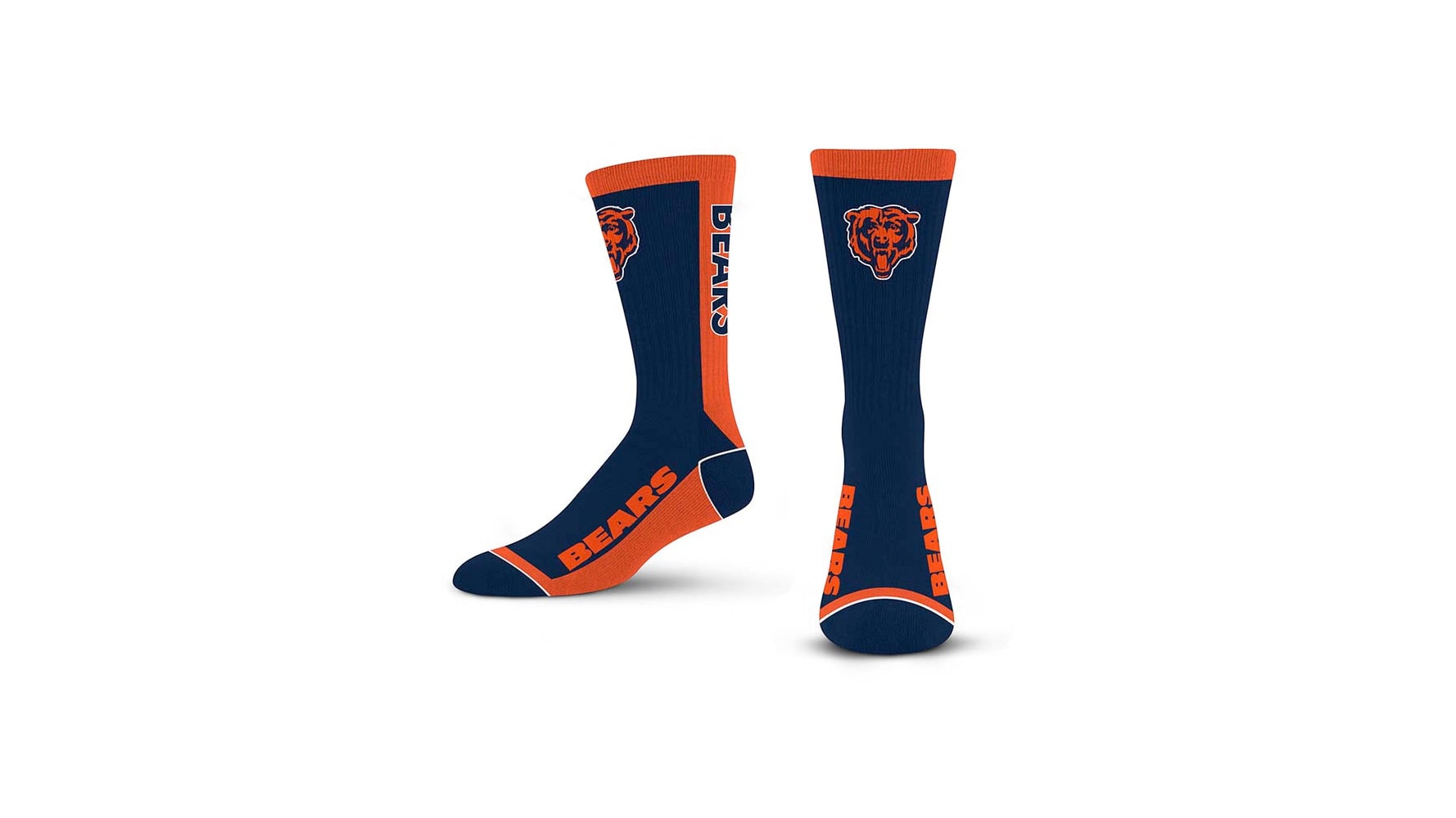 thumbnail image 2 of Chicago Bears NFL Adult Socks - 4-Stripe, Large, 1 Pair - New Free Shipping 2 of 6