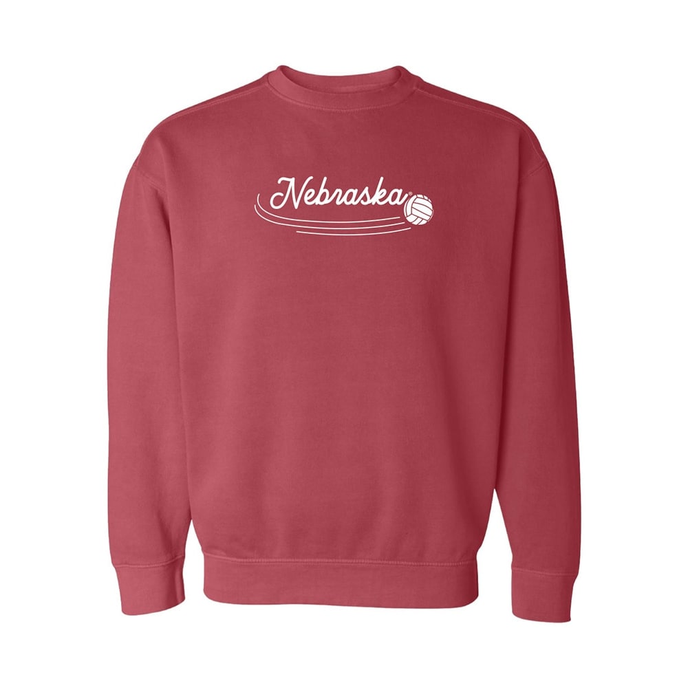 Sweat-shirt Vintage Nebraska Cornhuskers Football Années 90 – Fruit Of The Loom Taille M Rouge