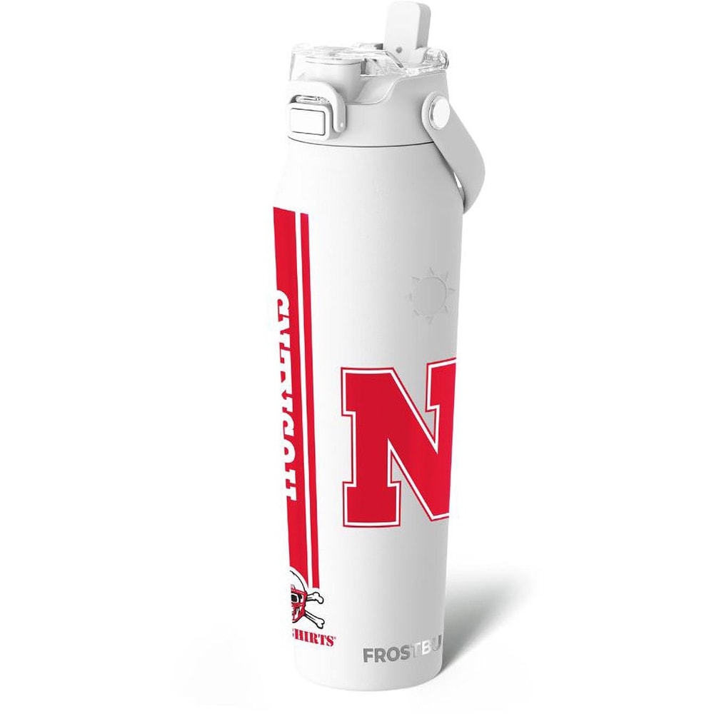 Bicchiere Termico In Acciaio Inox 590 Ml – Nebraska Cornhuskers – Tazza Sportiva Con Coperchio