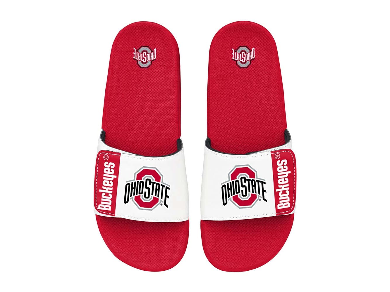 Men\'s Ohio State Buckeyes Low Pro Stripe Slip-On Slippers Ohio State Buckeyes Men Sports Fan Slippers for sale | eBay main image 2