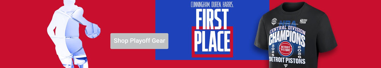 Cunningham, Duren, Harris First Place | Shop Pistons Playoff Gear