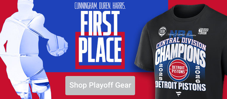 Cunningham, Duren, Harris First Place | Shop Pistons Playoff Gear
