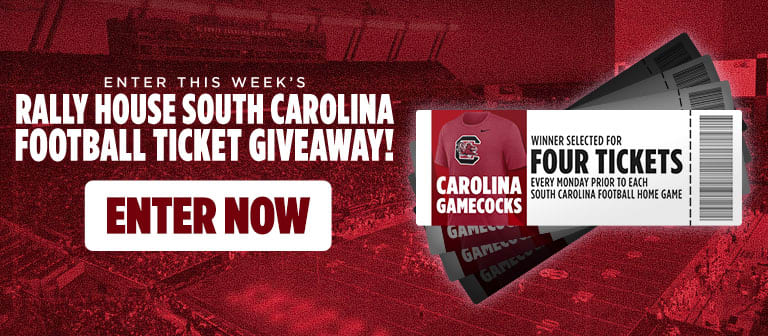 enter this weeks rally house south Carolina football ticket giveaway | enter now