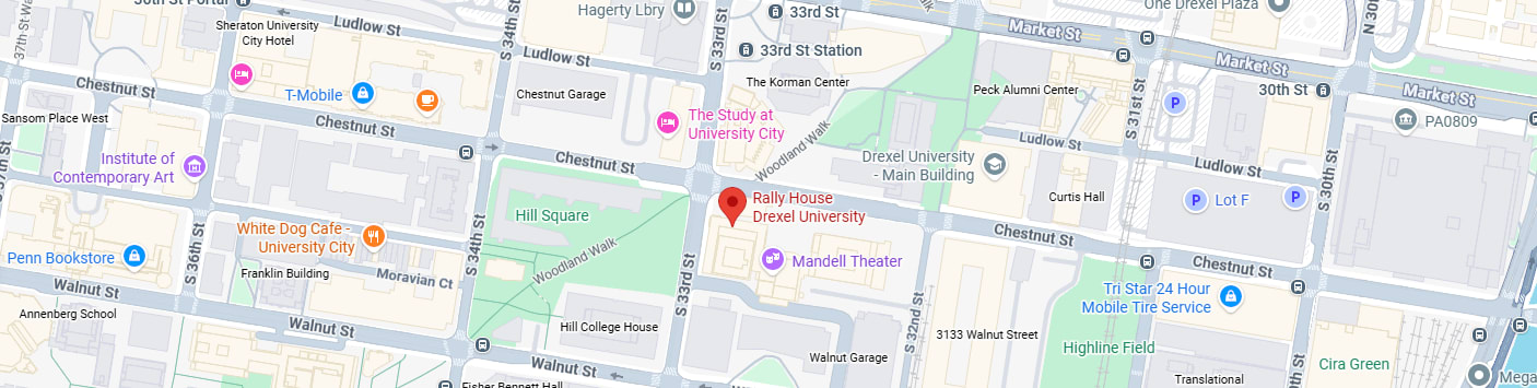 Map to Rally House Drexel University Store