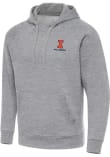Main image for Mens Illinois Fighting Illini Grey Antigua Victory Alumni Hooded Sweatshirt