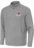 Main image for Mens Ball State Cardinals Black Antigua Subtle Qtr Zip Pullover