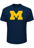 Main image for Michigan Wolverines Large Logo Big and Tall T-Shirt - Navy Blue