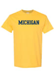 Main image for Michigan Wolverines Basic Block Short Sleeve T Shirt - Yellow