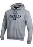 Main image for Mens Michigan Wolverines Grey Champion 2026 Men's Basketball National Champions Embroidered Hooded..