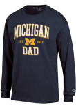 Main image for Mens Michigan Wolverines Navy Blue Champion Est Date Dad Jersey Tee
