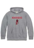 Main image for Mens Indiana Hoosiers Grey Rally Triblend Flat Mascot Long Sleeve Fashion Hood