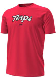 Main image for Maryland Terrapins Red Under Armour Terps Script Short Sleeve T Shirt