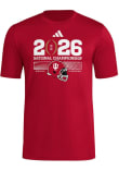 Main image for Indiana Hoosiers Crimson Adidas 2025 CFP National Championship Bound Short Sleeve T Shirt