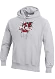 Main image for Mens Massachusetts Minutemen Ash Champion Reverse Weave Hooded Sweatshirt