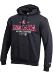 Main image for Mens Indiana Hoosiers Black Champion 2025 Football National Champions Embroidered Hooded Sweatshir..