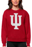 Main image for Womens Indiana Hoosiers Red Antigua Full Front Victory Crew Sweatshirt