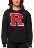 Main image for Womens Rutgers Scarlet Knights Black Antigua Full Front Victory Crew Sweatshirt