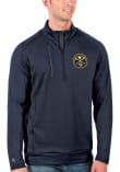 Main image for Antigua Denver Nuggets Mens Navy Blue Generation Long Sleeve Qtr Zip Pullover