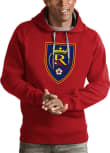 Main image for Antigua Real Salt Lake Mens Red Full Front Victory Long Sleeve Hoodie