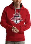 Main image for Antigua Toronto FC Mens Red Full Front Victory Long Sleeve Hoodie