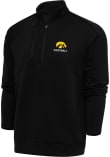 Main image for Mens Iowa Hawkeyes Black Antigua Football Generation Qtr Zip Pullover