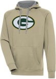 Main image for Antigua Green Bay Packers Mens Tan Victory Logo Long Sleeve Hoodie